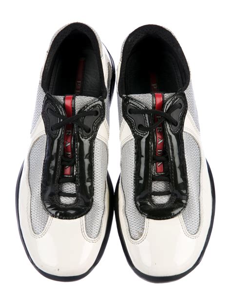 prada golf shoes patent leather womens|Prada patent leather sneakers.